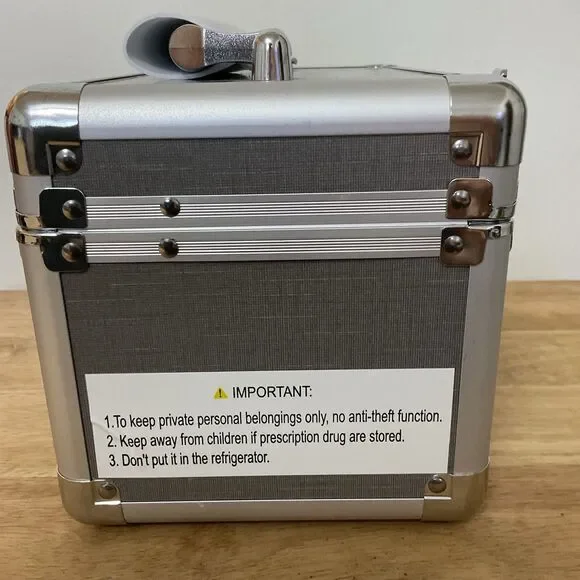 Imicsun Empty Medicine Lockbox Gray Portable Case 3 Digit Combination New - Picture 3 of 10